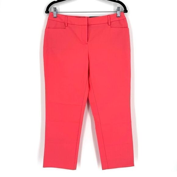 NWT‎ Apt. 9 Modern Fit Straight-Leg Capris Cropped Sunkissed Coral Size 4 - Picture 2 of 10